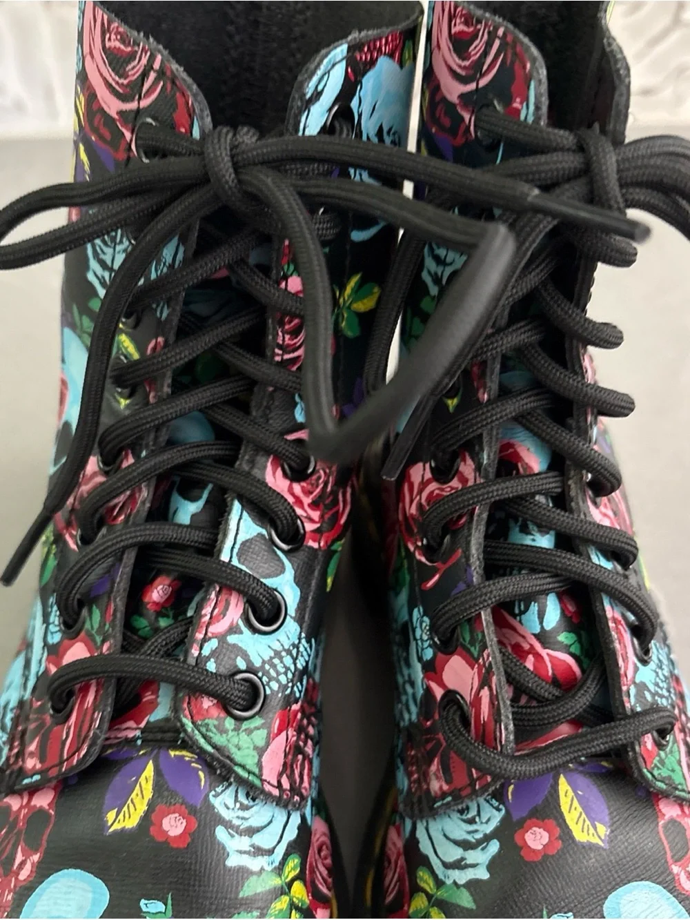 Dr Martens 1460 8 hole pascal rose Floral skull Fantasy pink boots EU 36 US 5